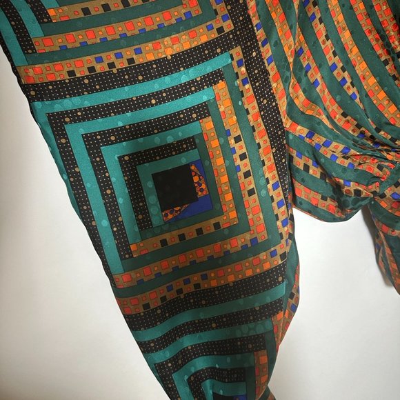 Vintage Anna Sui Multi-Colored Printed Cropped Top